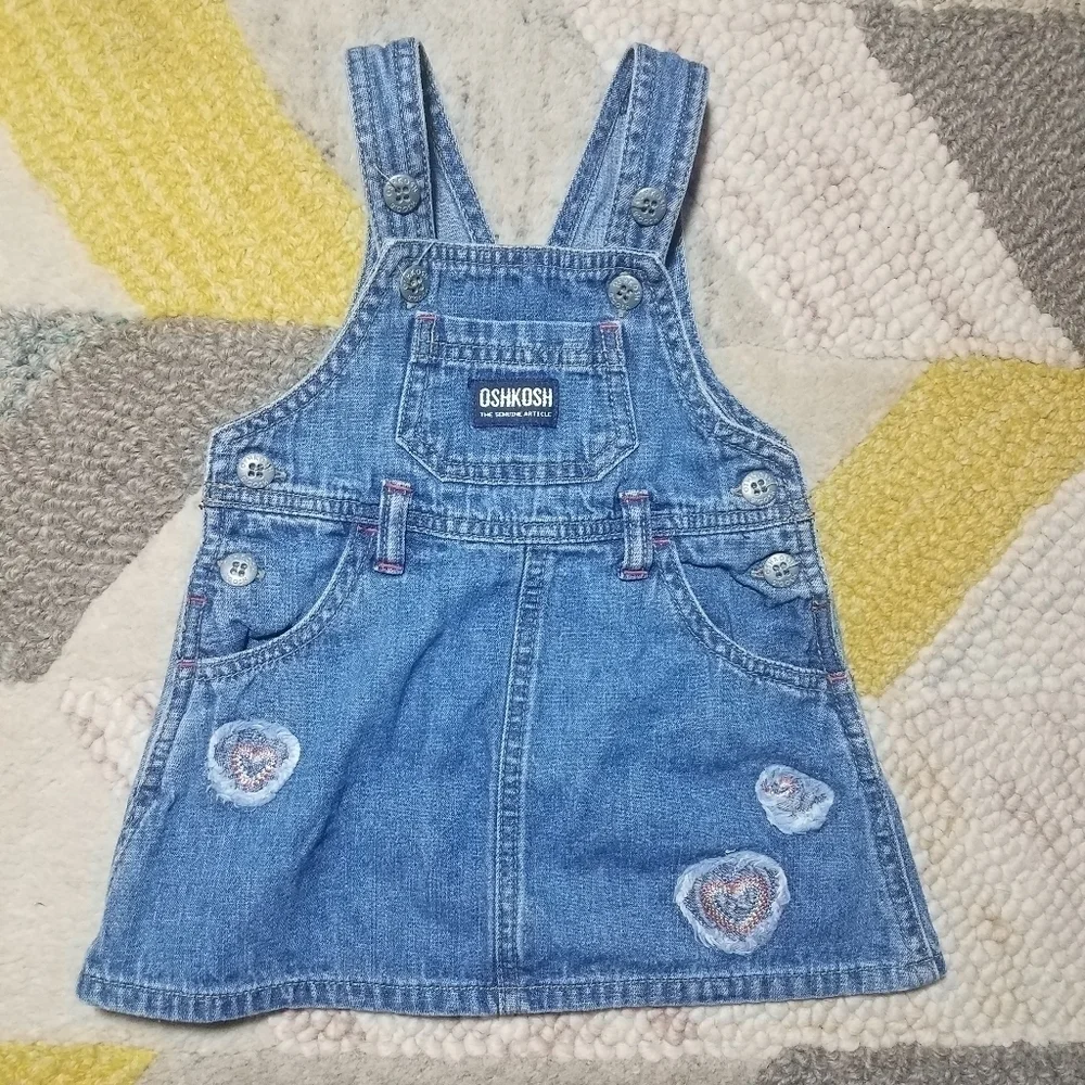 OshKosh Dressall Skirtall Heart Overals